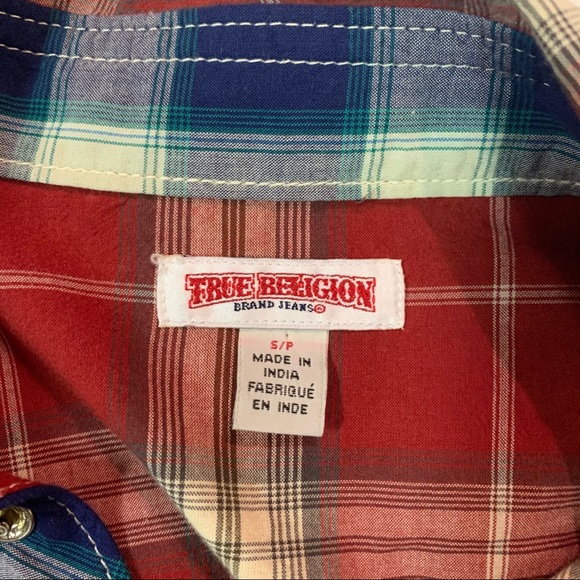 True religion western style plaid button down - Picture 7 of 11